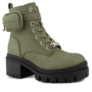 Juicy Couture Combat boots sage green